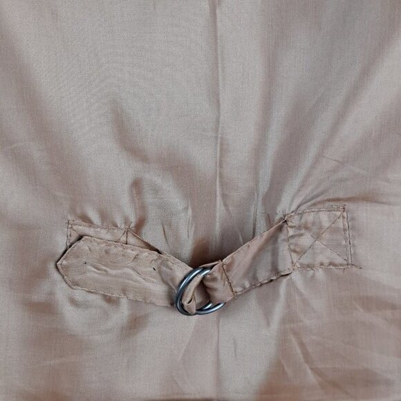 Greatland Apparel Size Medium Brown Leather Vest Nylon Back Vintage EUC - Picture 7 of 11